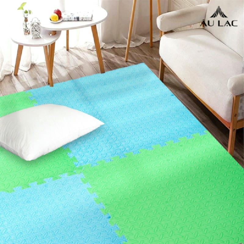 Thảm Xốp Ghép Trải Sàn 60cm X 60cm Vân Lá Xanh Lam