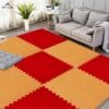 Thảm Xốp Nỉ Ghép Trải Sàn 50x50cm Đỏ Be CaroThảm Xốp Nỉ Ghép Trải Sàn 50x50cm Đỏ Be Caro