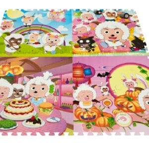 Thảm Xốp Ghép Tranh Ngộ Nghĩnh 42x42cm -10mm Cừu Trắng