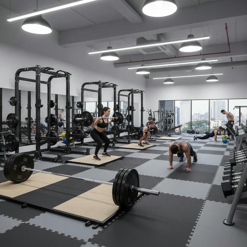 Thảm EVA 20mm cho khu cardio giãn cơ và máy tập nhẹ