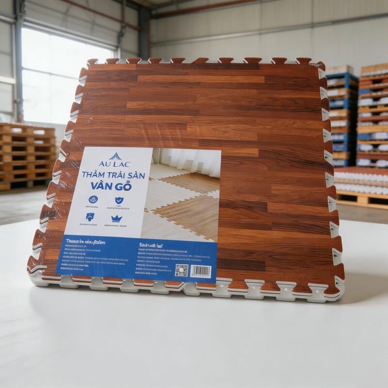 Thảm vân gỗ 60x60cm cho phòng ngủ nhỏ với ít góc cắt