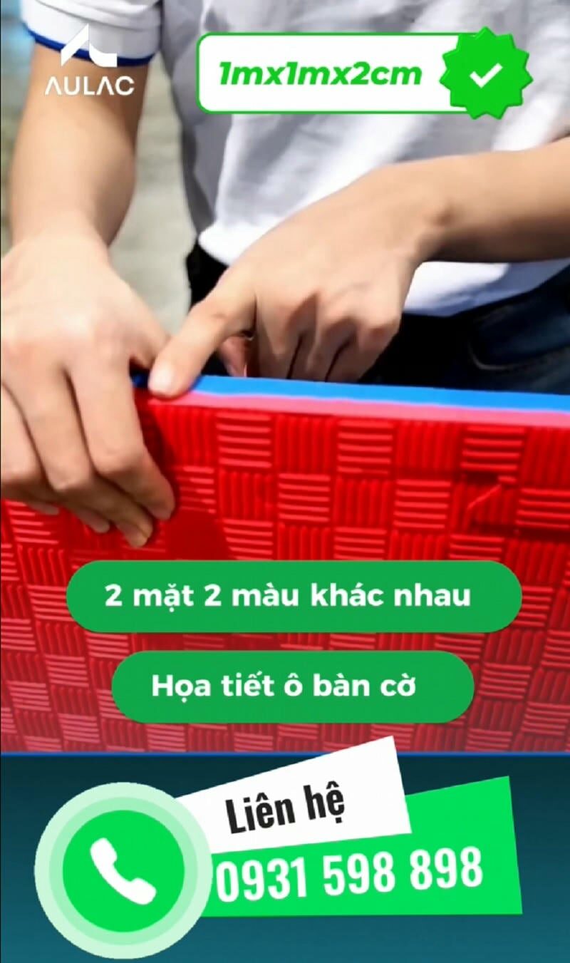 Thảm Xốp 1x1m Dày 2cm Cho Thể Thao - Gym - Tập Võ 2